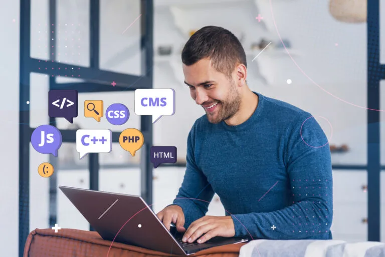 Front-end developer designing UI/UX interfaces